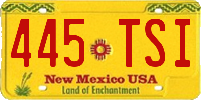 NM license plate 445TSI