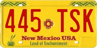 NM license plate 445TSK