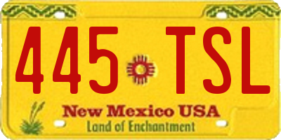 NM license plate 445TSL