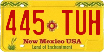 NM license plate 445TUH