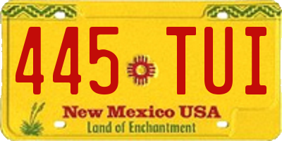 NM license plate 445TUI