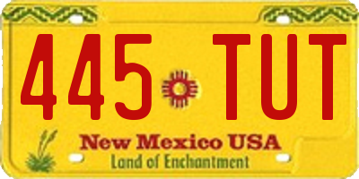 NM license plate 445TUT