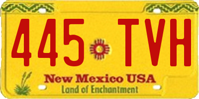 NM license plate 445TVH
