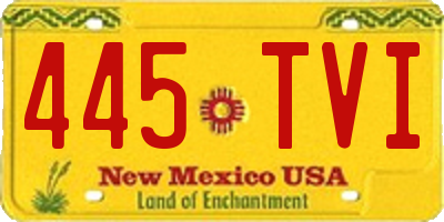 NM license plate 445TVI