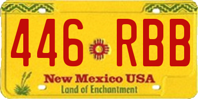 NM license plate 446RBB