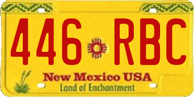 NM license plate 446RBC