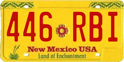NM license plate 446RBI