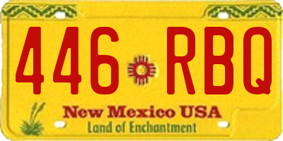 NM license plate 446RBQ