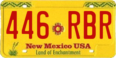 NM license plate 446RBR