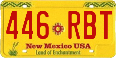 NM license plate 446RBT
