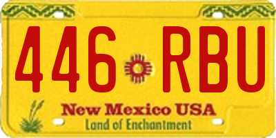 NM license plate 446RBU
