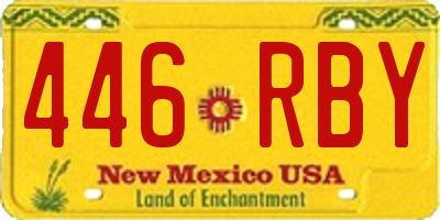 NM license plate 446RBY