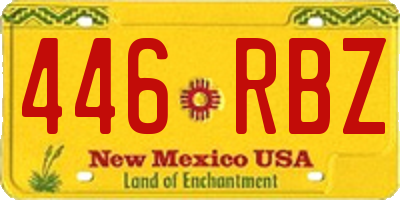 NM license plate 446RBZ