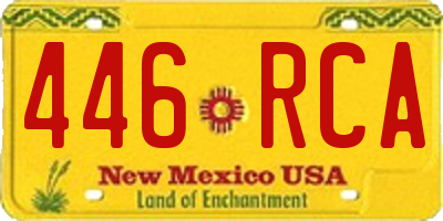 NM license plate 446RCA