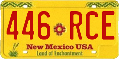 NM license plate 446RCE