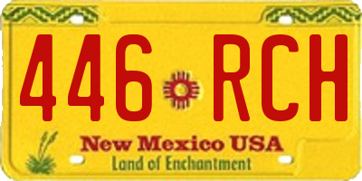 NM license plate 446RCH