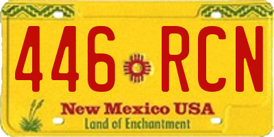 NM license plate 446RCN