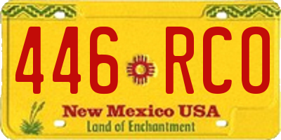 NM license plate 446RCO