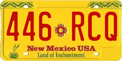 NM license plate 446RCQ
