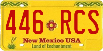 NM license plate 446RCS