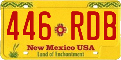 NM license plate 446RDB