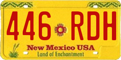 NM license plate 446RDH