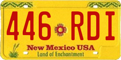 NM license plate 446RDI
