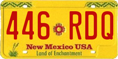 NM license plate 446RDQ