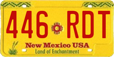 NM license plate 446RDT