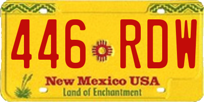 NM license plate 446RDW