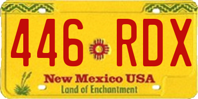 NM license plate 446RDX