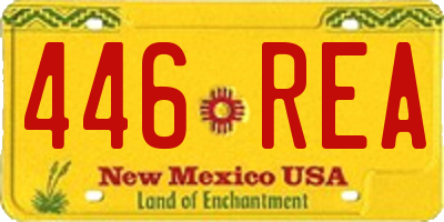 NM license plate 446REA