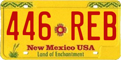 NM license plate 446REB