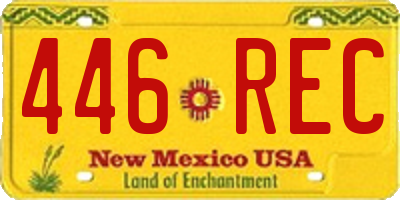 NM license plate 446REC