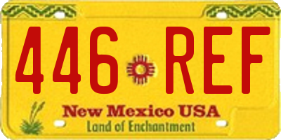 NM license plate 446REF