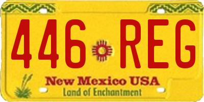 NM license plate 446REG