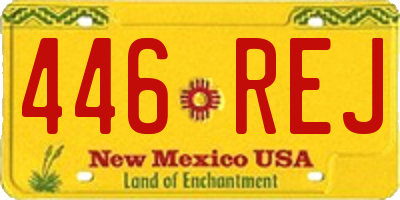 NM license plate 446REJ