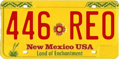 NM license plate 446REO