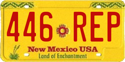 NM license plate 446REP