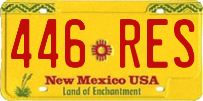 NM license plate 446RES