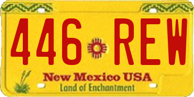 NM license plate 446REW