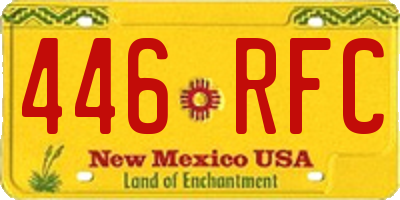 NM license plate 446RFC