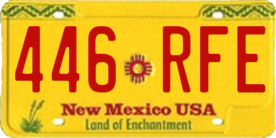 NM license plate 446RFE