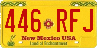 NM license plate 446RFJ