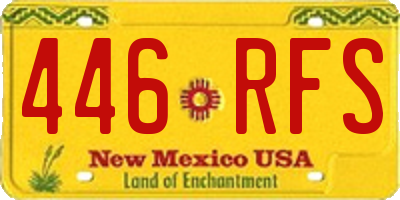 NM license plate 446RFS