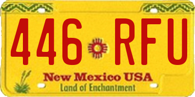 NM license plate 446RFU