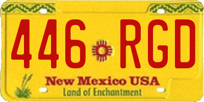 NM license plate 446RGD