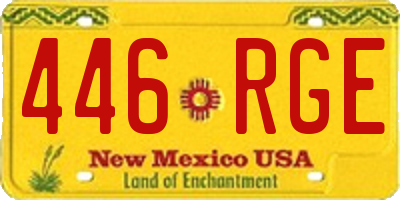 NM license plate 446RGE