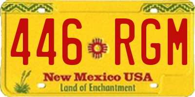 NM license plate 446RGM