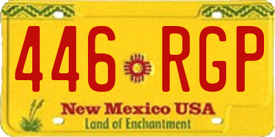 NM license plate 446RGP
